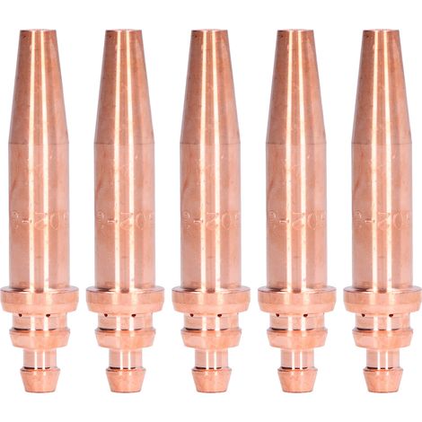 Lot de 5 embouts de coupe acétylène G02-3 3, buses à pression égale pour chalumeau, kit accessoires soudure. (1/5)