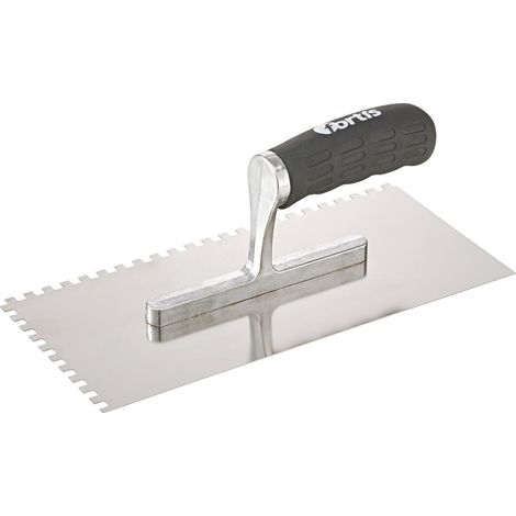 Fortis Glättekelle gezahnt rostfrei 6x 6mm Softgriff (1/3)