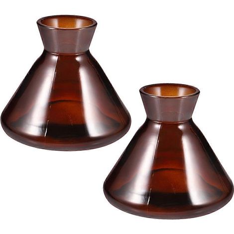 Lot de 2 flacons diffuseurs en verre rechargeables pour aromathérapie, accessoires de parfum, bâtonnets de rechange à remplacer soi-même (1/5)