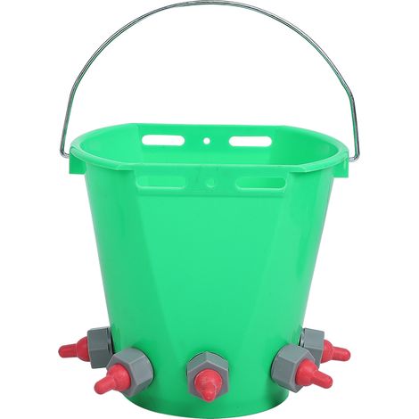 HL MP69 Mamelons multiples en plastique 8L Seau d'alimentation en lait d'agneau de grande capacité pour le bétail de mouton de bétail(Five Nipple) (1/5)
