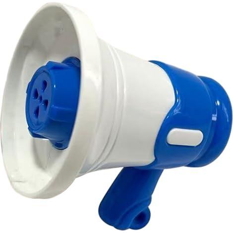 2pcs Petit mégaphone, Mini mégaphone Toy Voice enregistrant Petit avec Lecture, Mini Bullhorn Portable à Batterie avec Porte-trèche pour Les Enfants et Les Adultes