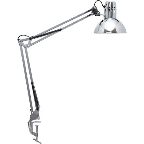 MAUL lampada da tavolo MAULstudy  Lampada da scrivania orientabile con braccio articolato e base a morsetto  Elegante lampada LED da tavolo in metallo  Lampadina LED esclusiva  Cromo (1/5)