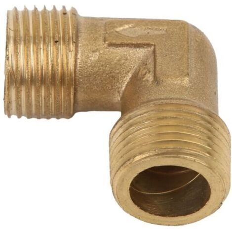 Raccord Coudé pour Compresseur D'air, Clapet Anti-retour en Laiton Forgé à Filetage Mâle à 90 Degrés G 3/8"x G 3/8" Raccord de Tuyau