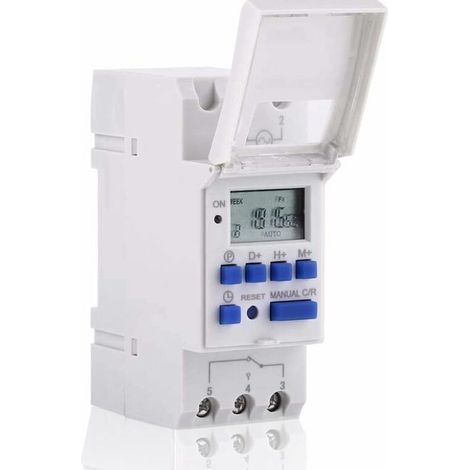 Minuteur Numérique LCD Programmable Hebdomadaire avec 16 Programmes On/Off, Interrupteur Horaire 220V (1/5)