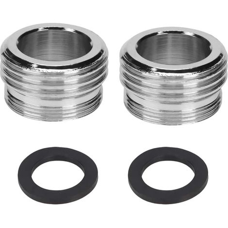 Pack M20 to M22 Double Thread Tap Adapter Water Connection Adapter with 2 Rubber Seals for Kitchen Faucets Water Saver Filter MUMU (1/4)