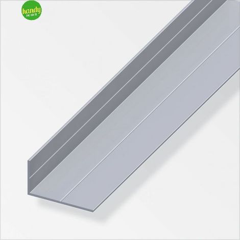 5PZ PROFILO ANGOLARE ALLUMINIO (lati disuguali) Argento Satinato mm. 20x10x1 mt (1/2)