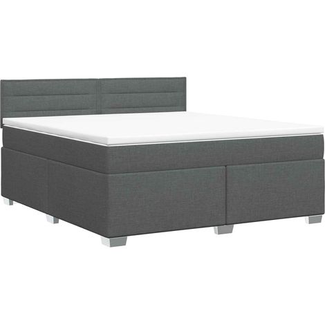 Maison Exclusive - Boxspringbett mit Matratze Dunkelgrau 140 x 20 (1/5)