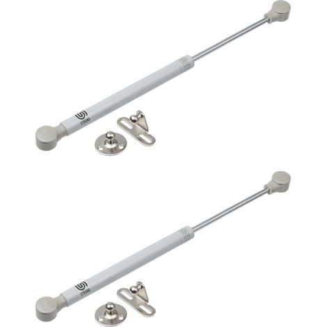 Amortiguador de gas automático de 245 mm – Fuerza de 30 N – Gris plata – Para puertas y muebles – Fácil instalación (1/2)