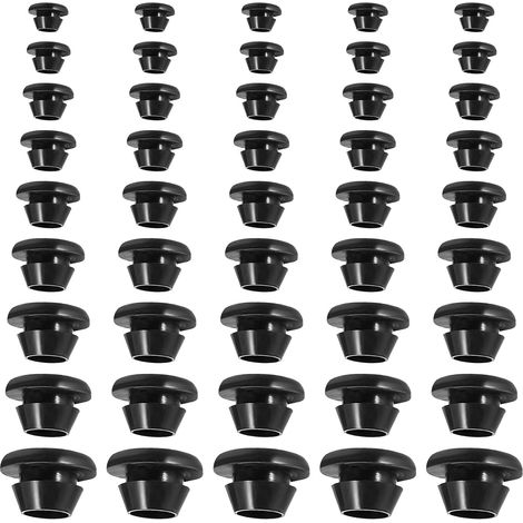 90 Pièces Passe Fil Caoutchouc Passe Cable Caoutchouc Oeillet Oeillets pour Baches Voiture Cloison Kit pour Fil, Fiche Souple Ajustable, Range Gestion des Rangement Tressée Fendue Protection (1/5)