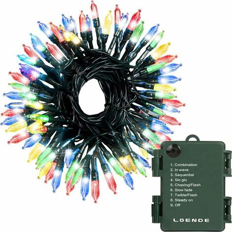 Solar Fairy Lights Outdoor Waterproof, 20LED Solar Garden Lights, 8 Mode 5M  Indoor/Outdoor Solar String Lights for Garden Patio Yard Home Christmas Parties Wedding(Multi-Coloured) (1/5)