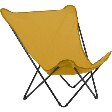 Fauteuil Papillon Grande Largeur - Pop Up Xl - Airlon - Jaune Curry - Lafuma Mobilier
