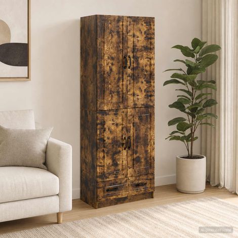 vidaXL Schrankset 2 pcs Geräucherte Eiche Holzwerkstoff (1/5)