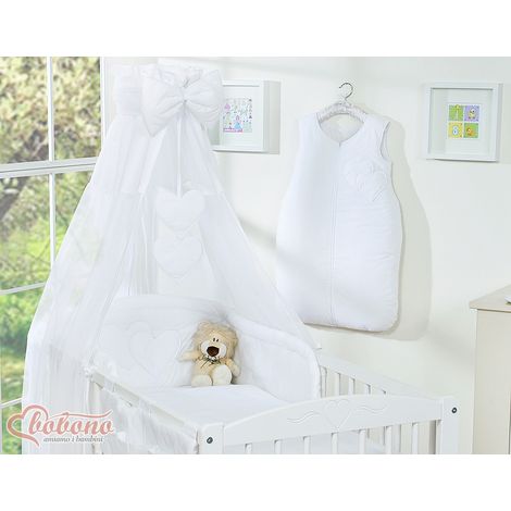 Dosel de tul - corazones blancos (1/2)