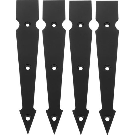 Charnières Décoratives pour Porte de Grange 4 Pièces Noir Charnière Industrielle pour Porte de Grange, Style Décoratif, Installation Facile, Usage Maison et Professionnel (1/5)