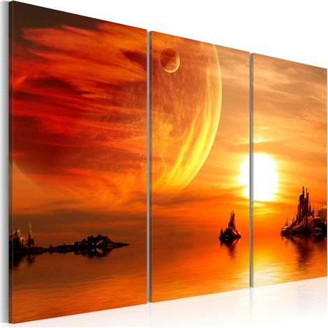 Tableau coucher du soleil romantique - 90 x 60 cm (1/4)