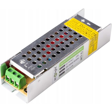 Fuente de alimentación modular LED delgada de 12 V IP20 y 25 W EcoLight