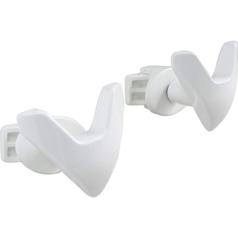 Set di 2 ganci a "V" bianchi per scaldasalviette con tubi tondi SOMATHERM FOR YOU (1/4)
