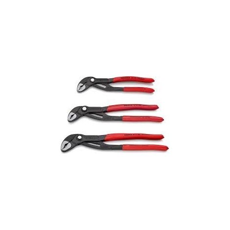 KNIPEX 87 01 300 Cobra® Pinza regolabile di nuova generazione per tubi e dadi Rivestita in plastica antiscivolo bonderizzata grigia 300 mm