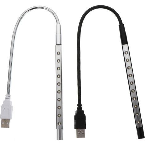 Lampe de Lecture LED USB 10 Lot 2 à Col Cygne Couleur Aléatoire (1/5)