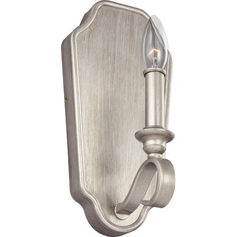 Elstead Dewitt - 1 Licht Innenkerze Wandleuchte Silber, E14 (1/5)