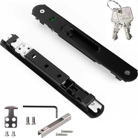 Sliding Bay Lock, Sliding Door Lock Sliding Door Lock With Key, Window Hook Lock, Sliding Bay Lock, For Mobile Doors and Windows (1/5)