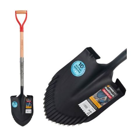 Spaten Strend Pro Premium RedShark, spitz, mit Holzstiel D 1150 mm, 10 Jahre Garantie