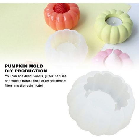 Moule À Bougies Citrouille - Silicone Transparent Épais - Pour Décoration Maison Et Accessoires - Lot De 1 (1/5)