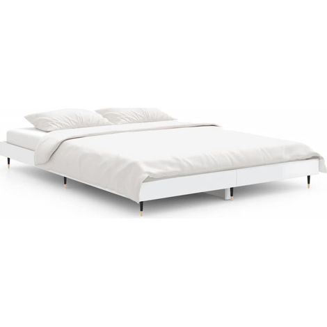 Maison Exclusive - Giroletto Bianco Lucido 140x190 cm in Legno Multistrato (1/5)