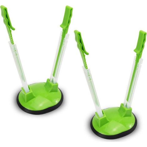 Support Sac Congélation - Fixation Murale Réglable - Pour Placard et Congélateur - Capacité 3 kg - Vert - Lot de 2 (1/5)