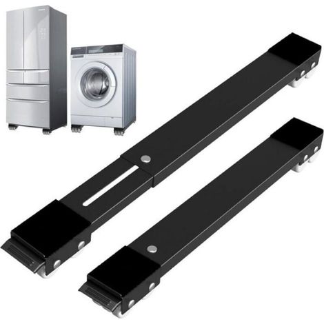 Verstellbarer Fahrgestell – Waschmaschine – Trockner – Kühlschrank – Tragkraft 300 kg – Schwarz (1/3)