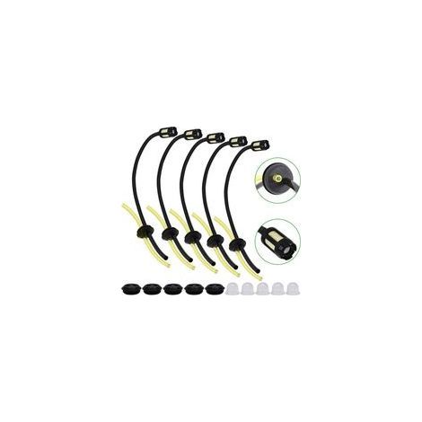 PCS Universal Petrol Strimmer Fuel Line Lawnmower Fuel Pipe Hose Assy Fuel Filter Tube Remplacement avec filtre de réservoir, ampoule d'amorçage - Crezuo
