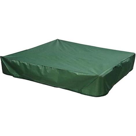 Sandkastenabdeckung mit Kordelzug, staubdichte Sandkastenabdeckung, Schutzplane, Grün (150 x 150 cm) (1/5)