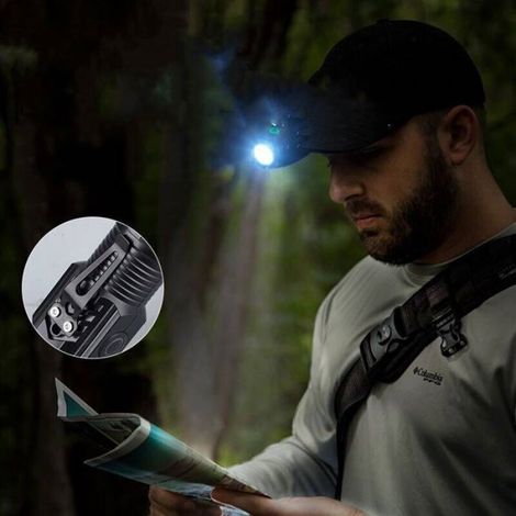 Mini lampe de poche LED - - Portable - 3 modes de luminosité - Clip intégré - Éclairage d'urgence (1/4)