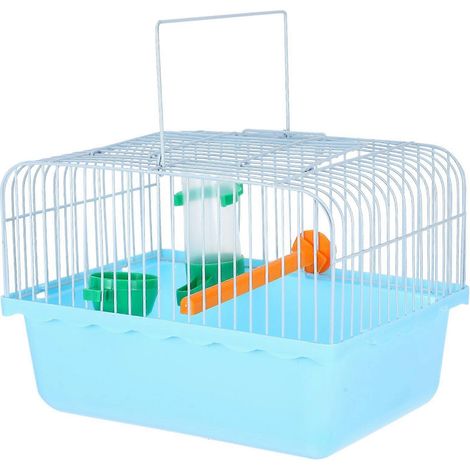 Cage de transport multifonctionnelle pour perruches, cage portable avec support, accessoires pour nourriture et eau, cage robuste pour perroquets (1/4)