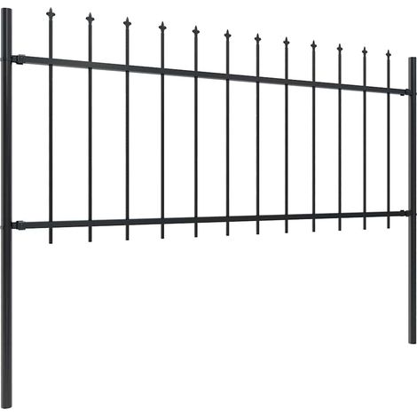 Maison Exclusive - Gartenzaun  Stahl  Stabil  Rechteckig  Mod