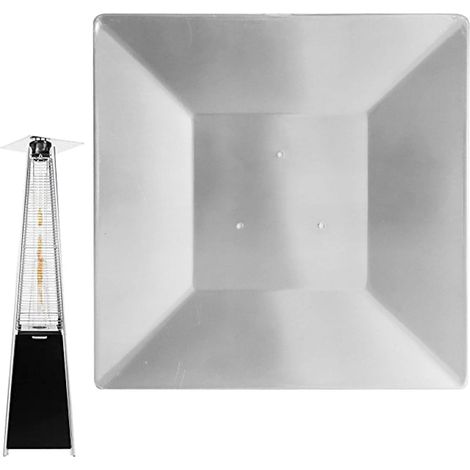 Réflecteur pour Chauffe-terrasse Pyrami,Rechange Universel pour Chauffe-terrasse Pyramidal - Pièces Rechange carrées pour Chauffage à 4 côtés, Bon Protecteur(11cm) (1/5)