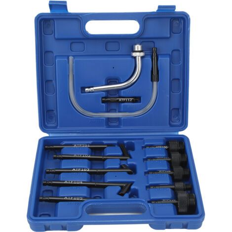 Adaptateur de remplissage de boîte de vitesses ATF 13 pièces en acier au carbone outil de connecteur de remplissage de pompe à fluide de remplissage d'huile de transmission (1/5)