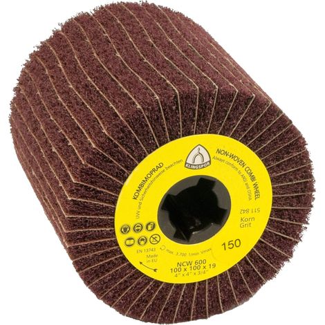 Klingspor NCW 600 S 320246 - Rullo in tessuto non tessuto, 110 x 100 x 19, unità di imballaggio 1 – grana 80