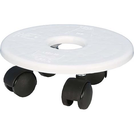 Support roulant encastrable D19cm - H6,5cm - Blanc - Fabrication Française - Livraison gratuite (1/4)
