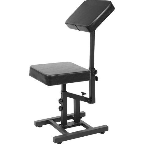 Chaise de coiffure, hauteur réglable, design moderne, noir (1/2)