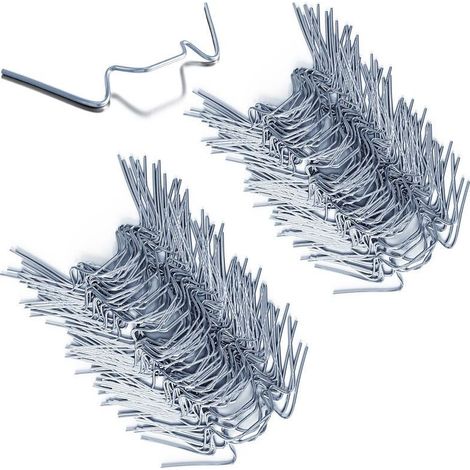 Lauwexe – Lot de 100 clips de vitrage en métal inoxydable 1,5mm – Fixation pour plaques polycarbonate jusqu'à 6mm – Accessoires serre (1/5)