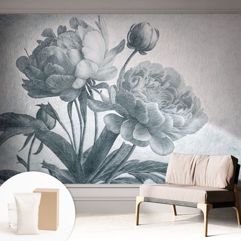 Papier peint intissé mural pour salon chambre à coucher tendance et originale - Colle incluse gratuite Chic floral 312x219 cm (1/5)