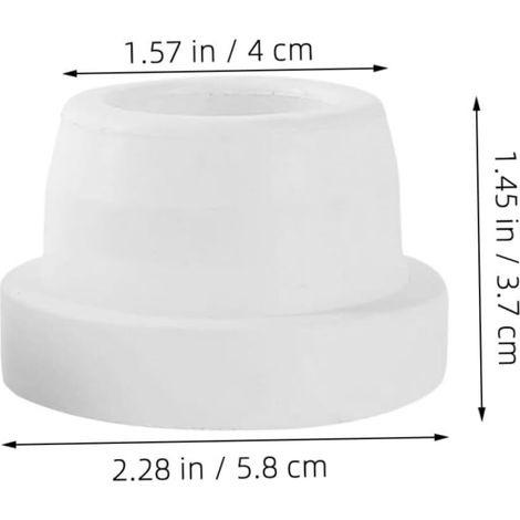 Lot De 4 en Caoutchouc pour Échelle De Piscine Protection D'Échelle Capuchons D'Extrémité D'Échelle Blancs (1/4)
