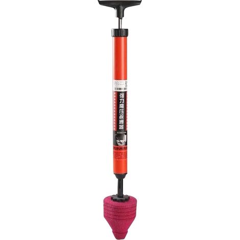 Plongeur Haute Pression - Piston Pneumatique 120 Psi - Pour WC Lavabo Baignoire Eviers Canalisations - 64 x 9 cm - 380 g (1/5)