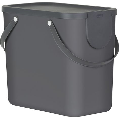 Rotho Mülltrennungssystem Albula 25 L anthrazit Recyclingbehälter Müll- & Abfalleimer (1/3)