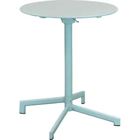Table ronde Ø60 cm Fermable Outdoor pour bars et pubs de publication avec structure et haut en acier bazar Azure