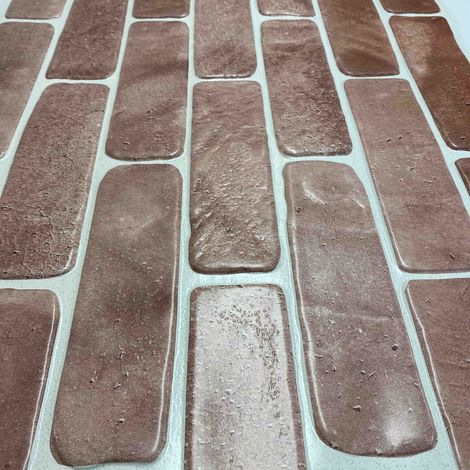Pannelli 3D Rivestimento a parete in PVC effetto MATTONI ANTICHI Realistici e isolanti.