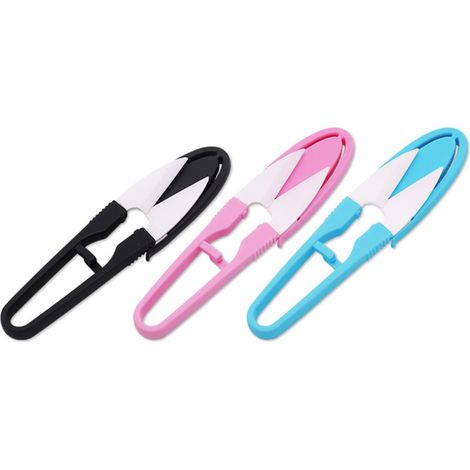 Shaped Ceramic Scissors with Plastic Handle Embroidery and