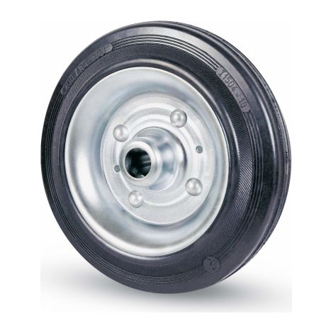 A viter la roue en caoutchouc industrielle 80x25 mm avec chariot de capacitA  de charge 50 kg