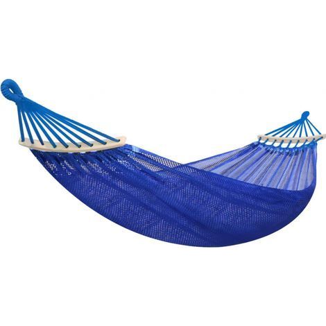 Large Net Hammock with Spreader Bars, 220 x 150 cm, Breathable Hammock Net with Tree Strap Kits for Outdoor/Indoor Use, Garden, Balcony, Courtyard, Terrace (1/5)